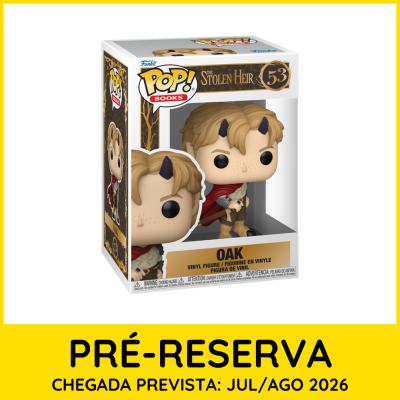 Figura Funko Pop Oak com chifres e capa vermelha na caixa