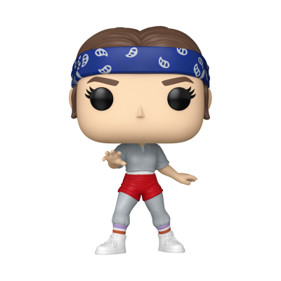 Boneco Funko Pop com bandana azul e roupa de treino