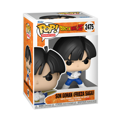 Figura Pop! Son Gohan (Frieza Saga) Dragon Ball Z em caixa branca e laranja