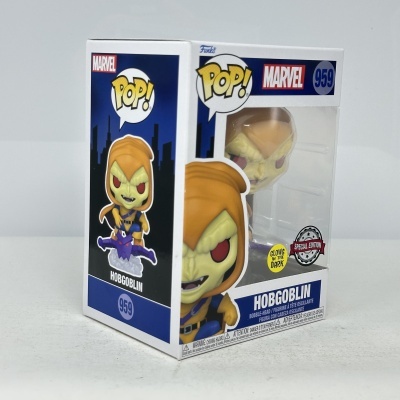 Funko Pop Hobgoblin Marvel número 959 em caixa com janela transparente