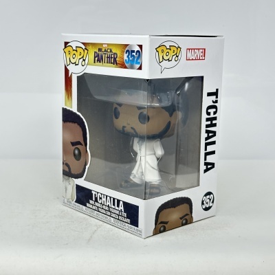 Figura Funko Pop TChalla Black Panther da Marvel na caixa