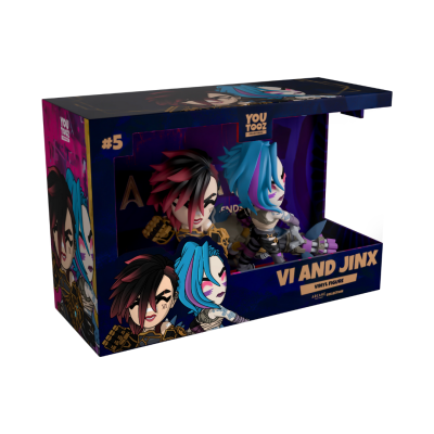 Caixa de figuras de vinil Vi e Jinx da coleção Arcane