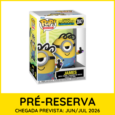 Figura Funko Pop! James Minions & Monsters em embalagem