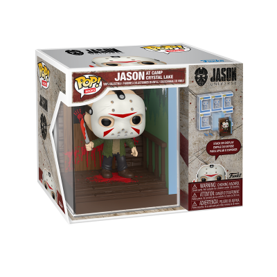 Figura Pop! Nooks Jason com máscara e machado em caixa decorada