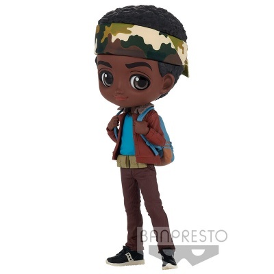 Figura estilizada de criança com roupa casual e faixa camuflada