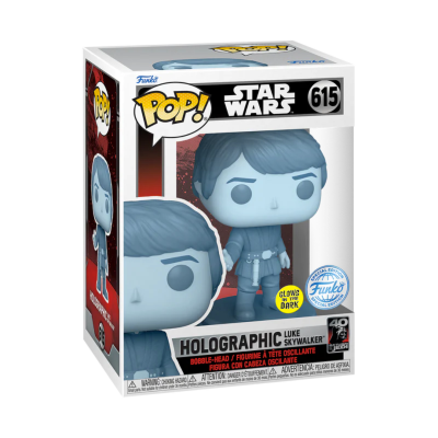 Funko Pop! Luke Skywalker Holográfico Star Wars embalagem