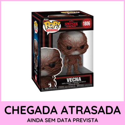 Funko Pop! Vecna de Stranger Things em embalagem preta com janela transparente.