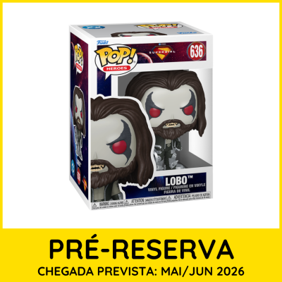 Figura Funko Pop! Lobo da coleção Pop! Heroes na caixa