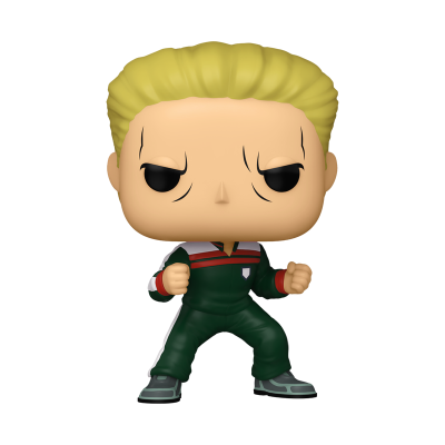 Figura Funko Pop com fato desportivo verde e cabelo amarelo