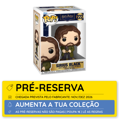 Boneco de vinil Funko Pop! Sirius Black da série Harry Potter na caixa