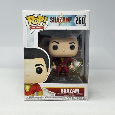 Figura Funko Pop Shazam de vinil na caixa