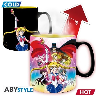 Caneca mágica Sailor Moon muda cor com temperatura
