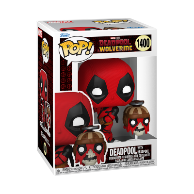 Figura POP Deadpool com cabeça destacável em forma de caveira