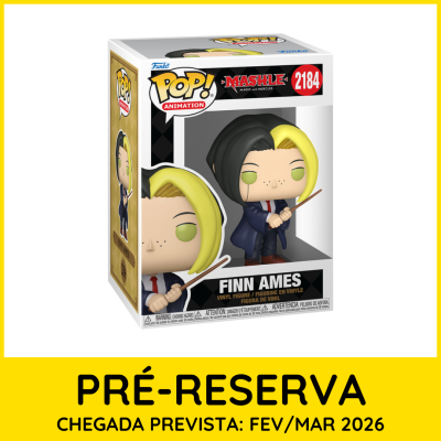 Figurinha Funko Pop Animation Finn Ames Mashle Magic and Muscles na caixa