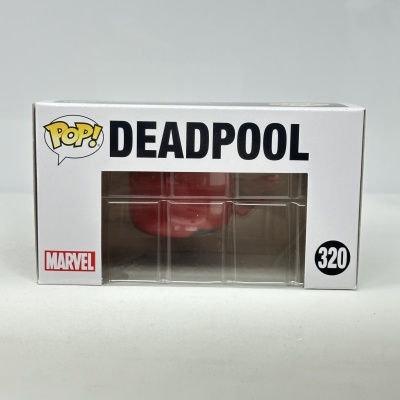 Caixa POP! Deadpool Marvel nº320 com visor transparente
