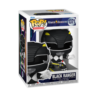 Funko Pop Black Ranger Power Rangers na caixa