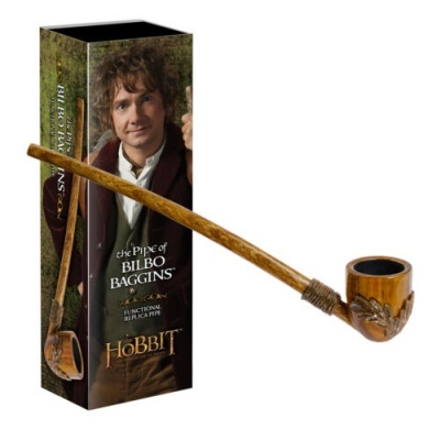 Cachimbo funcional de Bilbo Baggins com embalagem do filme O Hobbit