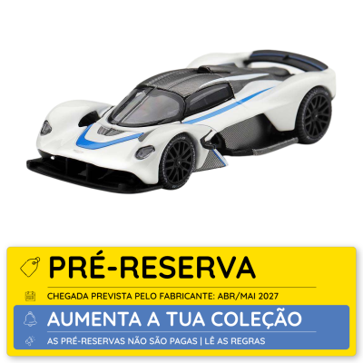 Miniatura de carro desportivo branco com detalhes em azul e cinza escuro