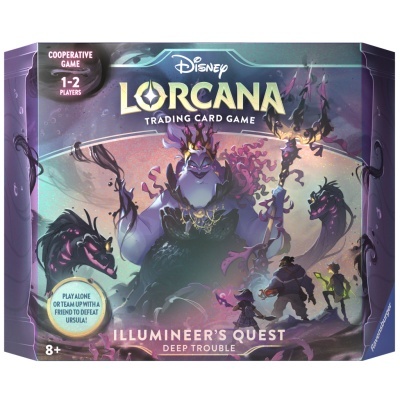 Caixa do jogo de cartas Disney Lorcana Illumineer's Quest Deep Trouble