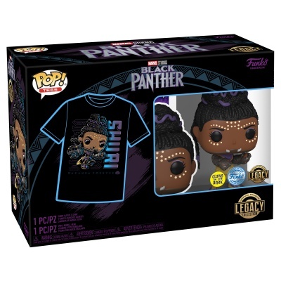 Caixa Funko POP! Black Panther com figura e T-shirt Shuri