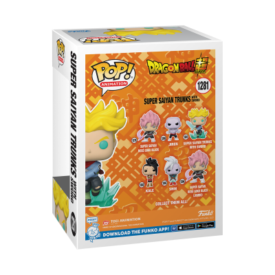 Embalagem Funko Pop! Animation Dragon Ball Super Super Saiyan Trunks número 1281