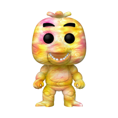 Figura de vinil Funko Pop colorida com padrão tie-dye