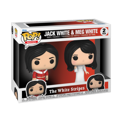 Caixa Funko POP! Rocks com Jack White e Meg White, vinil, The White Stripes.