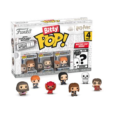 Conjunto Funko Bitty Pop! Harry Potter com 4 figuras e embalagem promocional