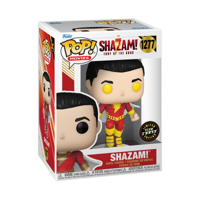 Figura Funko Pop! Shazam! Fury of the Gods número 1277 em caixa branca e vermelha