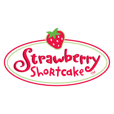 Logotipo Strawberry Shortcake com morango vermelho