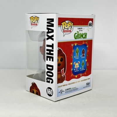 Embalagem Funko Pop de Max the Dog do filme The Grinch