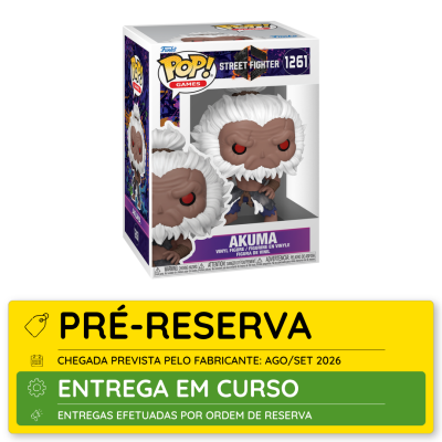 Figura Funko Pop! Games Street Fighter Akuma nº1261 em caixa