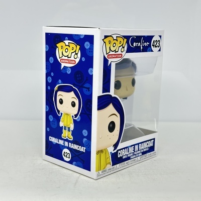 Caixa POP! Animation Coraline em impermeável amarelo número 423