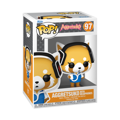 Figura de vinil Aggretsuko com auscultadores em embalagem Pop!