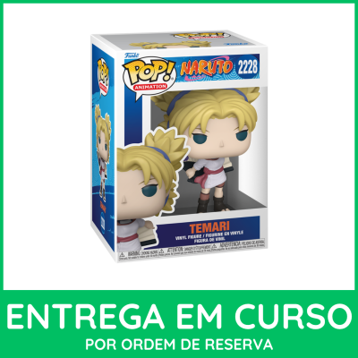 Figura de vinil Temari da coleção Funko Pop Naruto na caixa