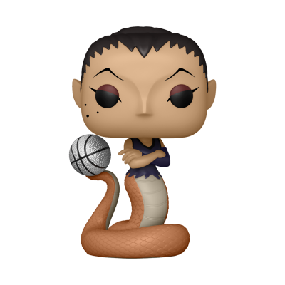 Figura Funko Pop personagem com corpo de cobra e bola de basquetebol