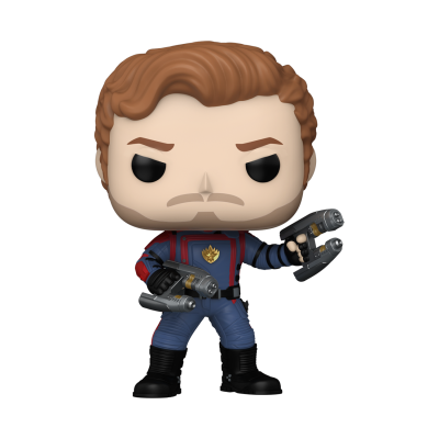 Figura Funko Pop de personagem masculino com armas futuristas
