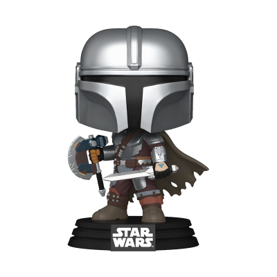 Figura Funko Pop Mandaloriano Star Wars com capacete e armas