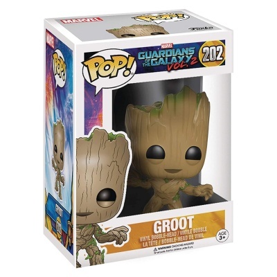 Figura Funko Pop Groot de Guardiões da Galáxia em embalagem original