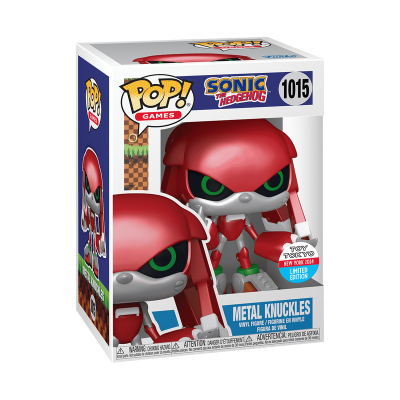 Figura POP! Games Metal Knuckles do Sonic The Hedgehog na embalagem