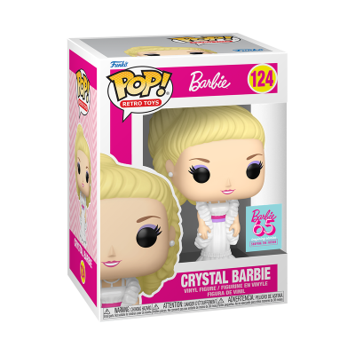 Figura de vinil Funko Pop! Crystal Barbie na caixa