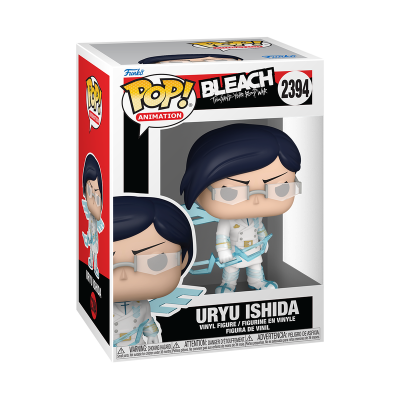 Figura pop de vinil Uryu Ishida na caixa com design Pop! Animation e número 2394