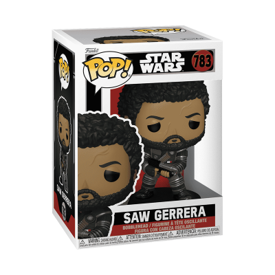 Boneco Funko Pop! Star Wars Saw Gerrera na caixa
