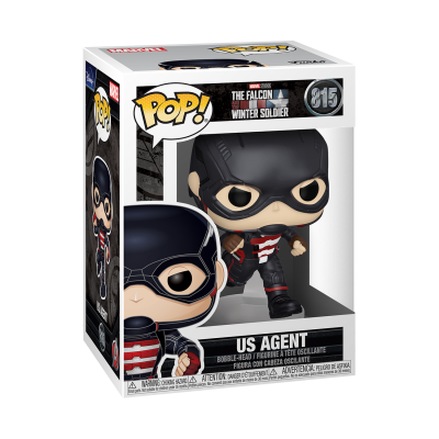 Figura Funko Pop! US Agent da Marvel The Falcon and The Winter Soldier em caixa