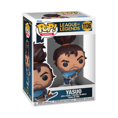 Figura Funko POP! Yasuo em caixa League of Legends