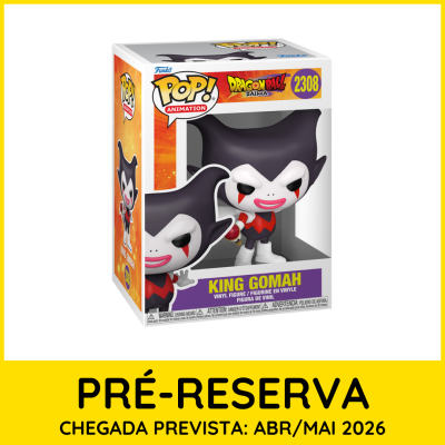 Boneco Funko Pop! King Gomah Dragon Ball na embalagem