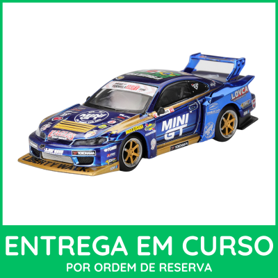 Miniatura de carro de corrida azul metálico com autocolantes e asa traseira