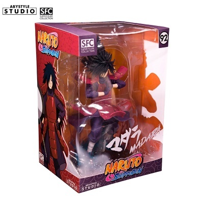 Figura de ação Madara Naruto Shippuden em caixa plástica com visor transparente