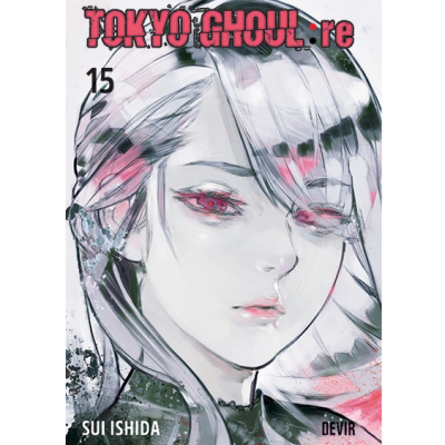 Capa do livro Tokyo Ghoul:re, volume 15 com ilustração de personagem feminino