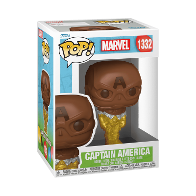 Figura Funko Pop! Captain America Marvel 1332 na embalagem